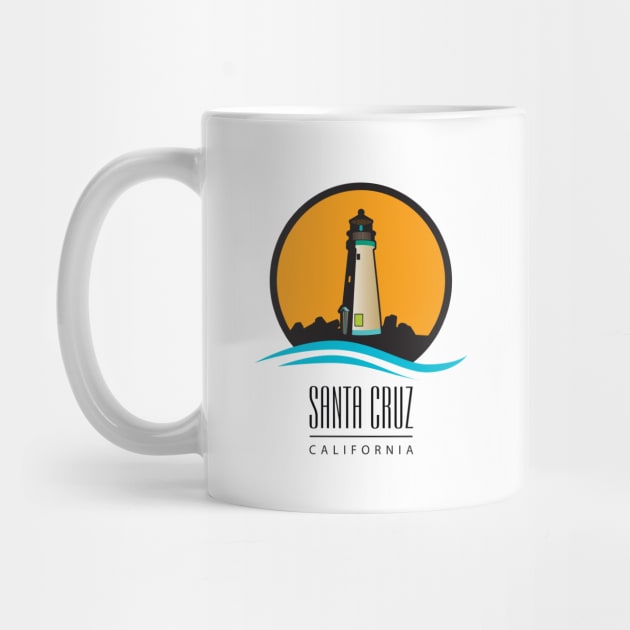 Santa Cruz California Light House Icon by PauHanaDesign